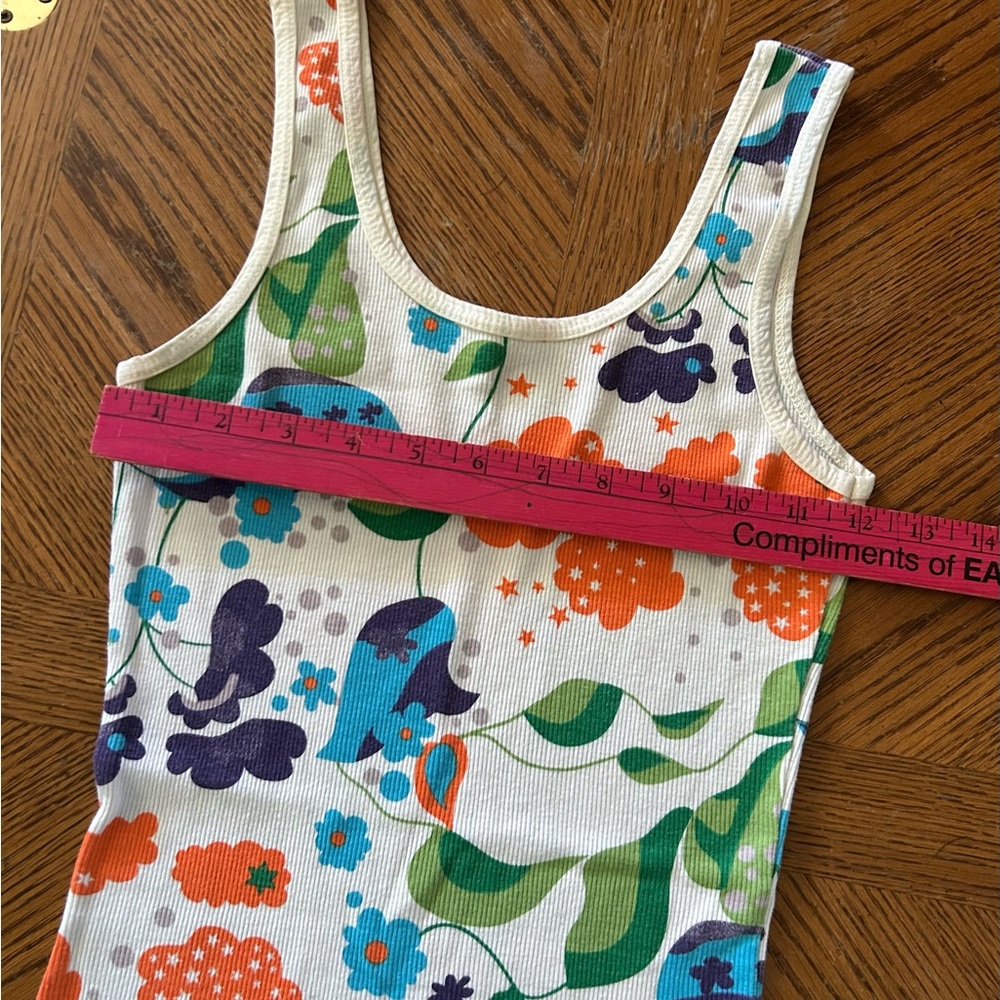 Ribbed Floral Tank Mini Dress or Tank Top - Picture 9 of 13